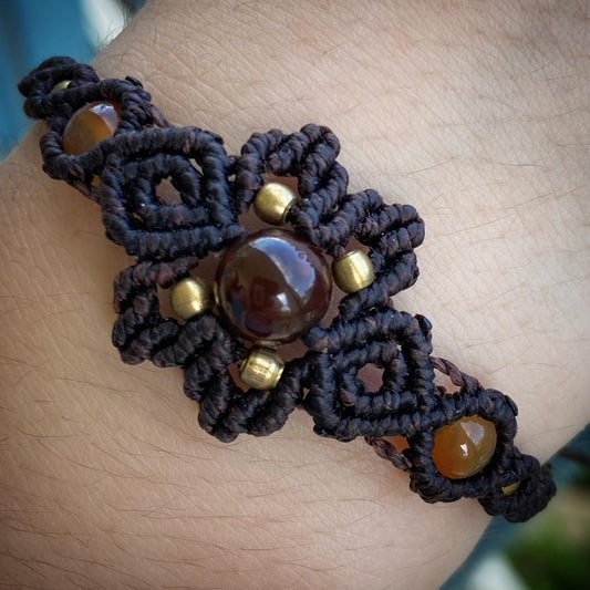 Bracelets Handmade with Macrame & Crystals